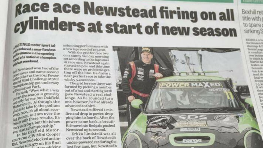 Neil’s in the Motorsport news this week.